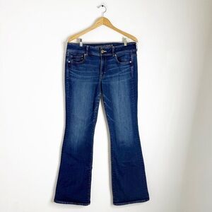 American Eagle Kick Boot Jeans Size 14 Long Super Stretch